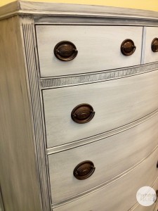 Side of Grey Chest of Drawers