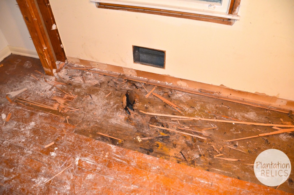 Master Demo hole in floor flip