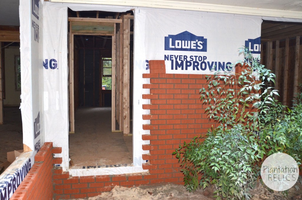 Exterior Closing back door getting brick flip