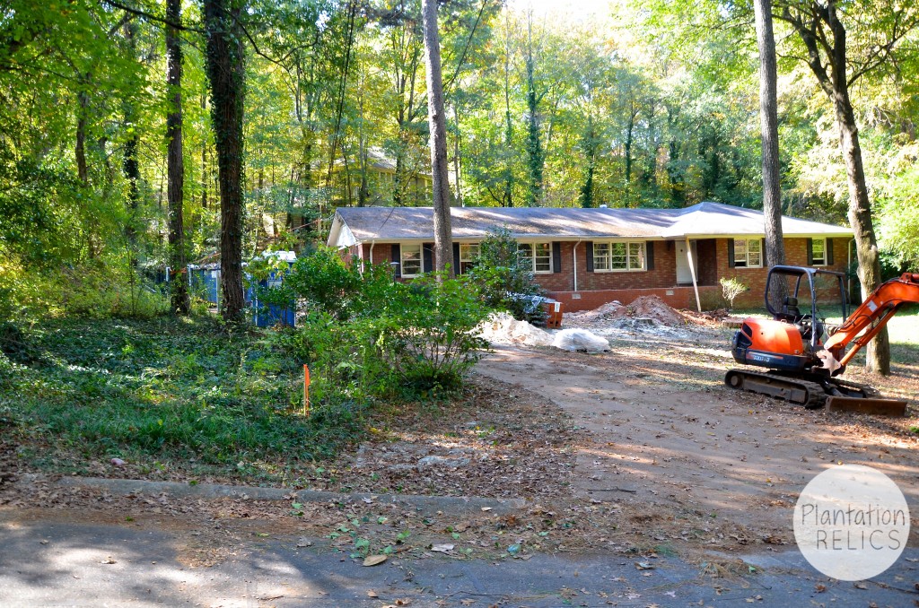 Exterior during tree removal from driveway flip