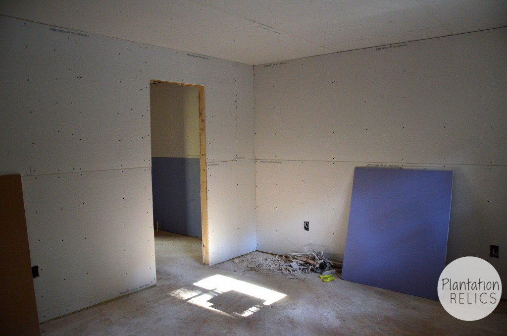 Carport drywall bedroom 1 flip
