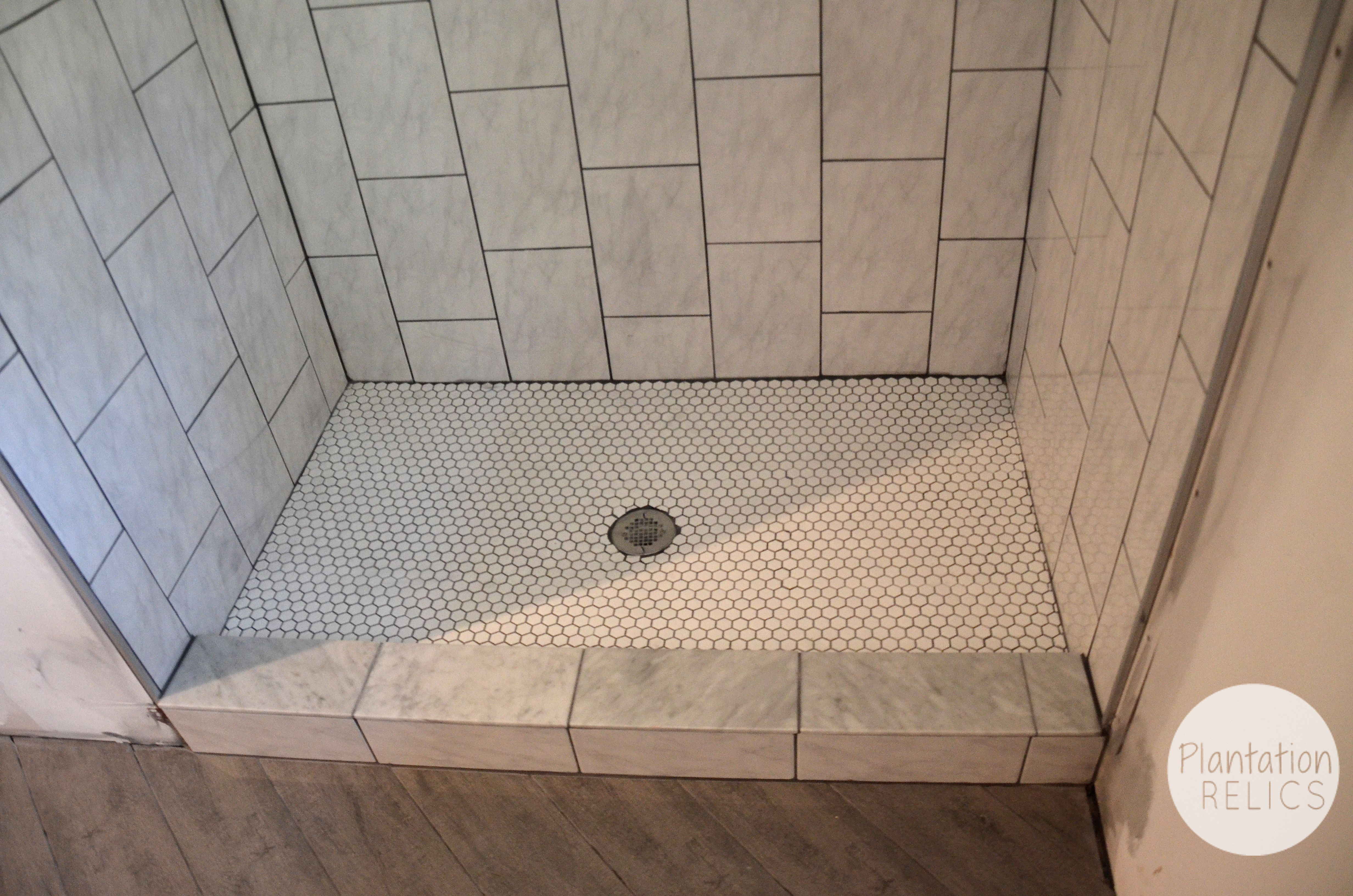 Hall Bath Tile Design It39;s Quite the Transformation 