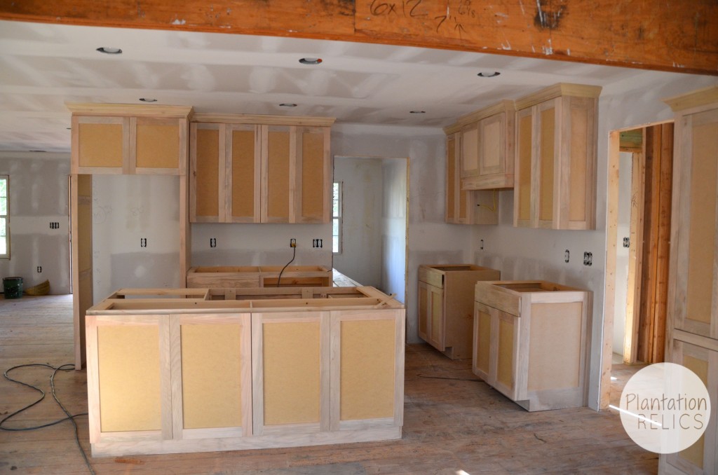 Kitchen cabinets before paint from breakfast flip
