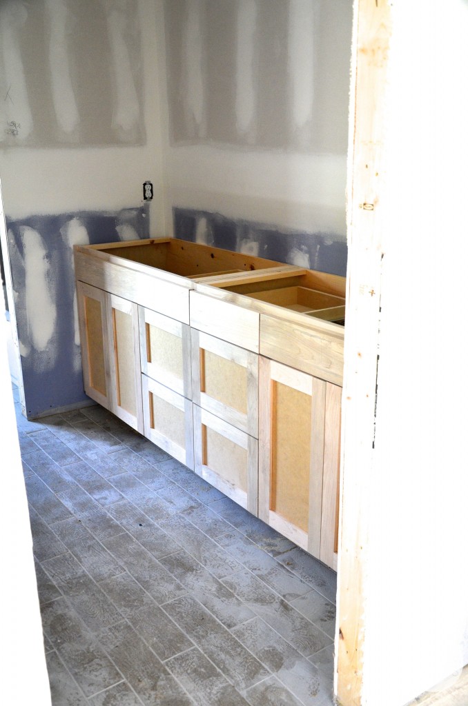 Shared Bath Cabinets unfinished flip