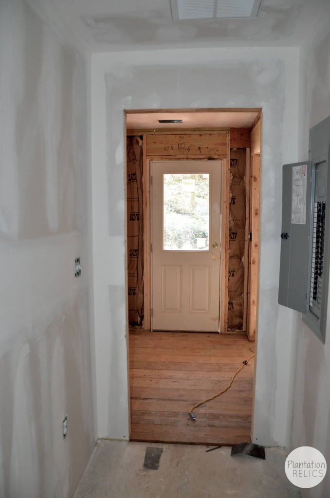 Mudroom before from bedroom flip