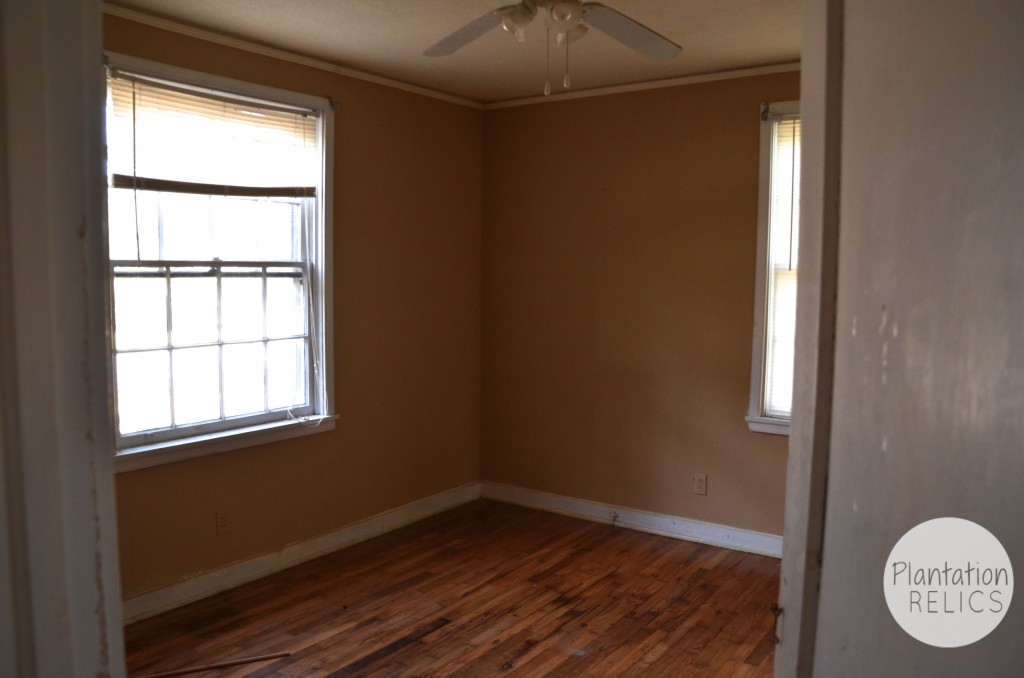 Bedroom 1 Before from Living flip