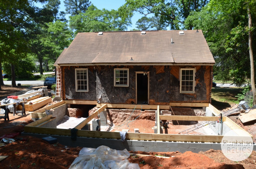 Exterior Addition floor joists flip