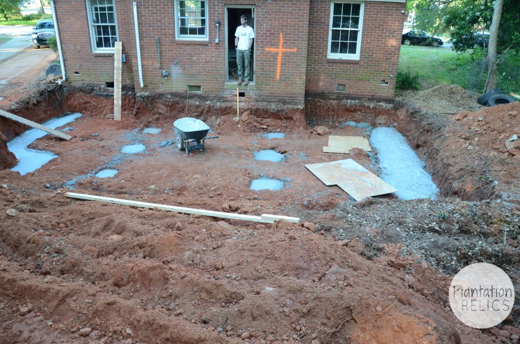Exterior Addition footings flip