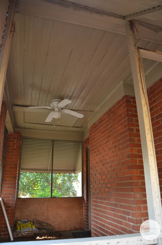 Porch before ceiling flip