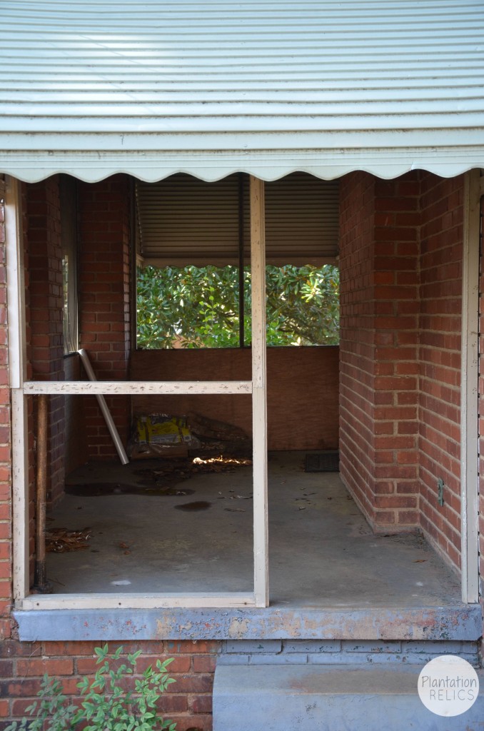 Porch before from back yard flip