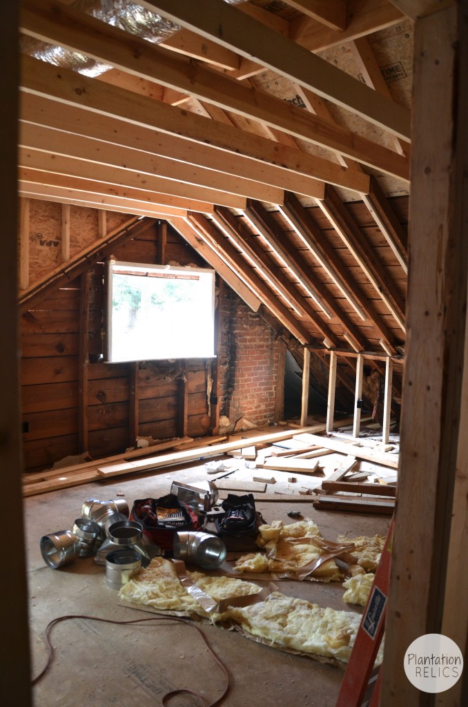 Bonus Room roof down from hall flip