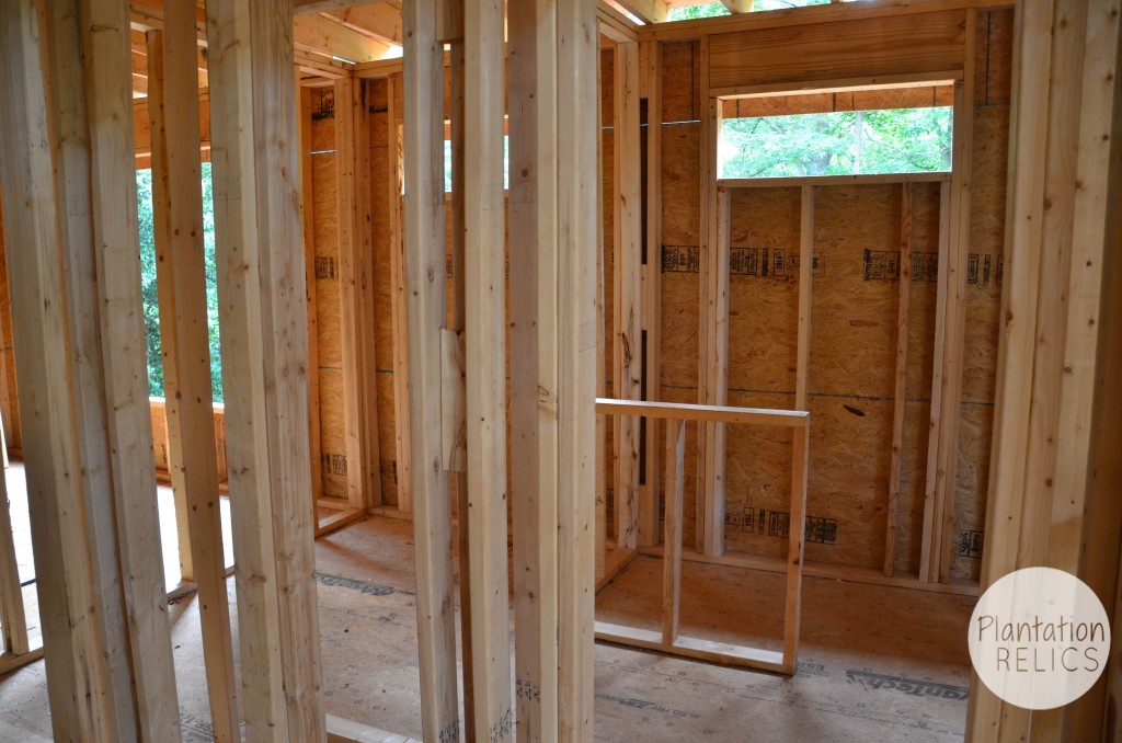 Upstairs Bath framing flip