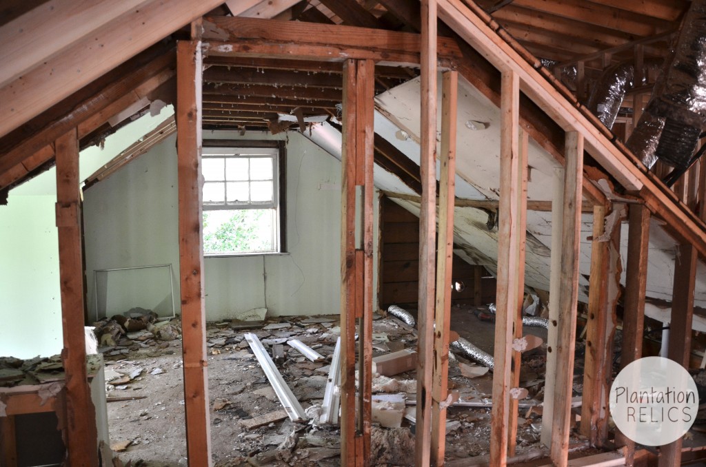 Upstairs Office demo and reframing flip