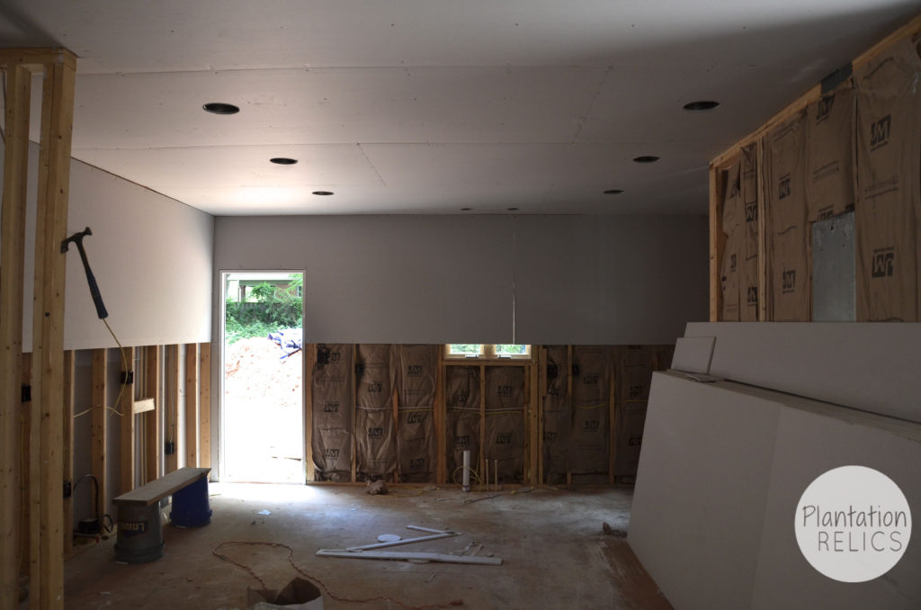 Kitchen Drywall start flip