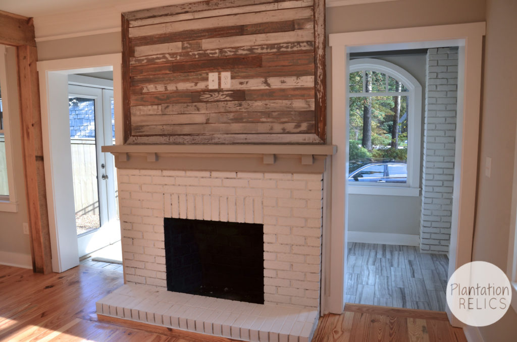 Living Room after full fireplace flip