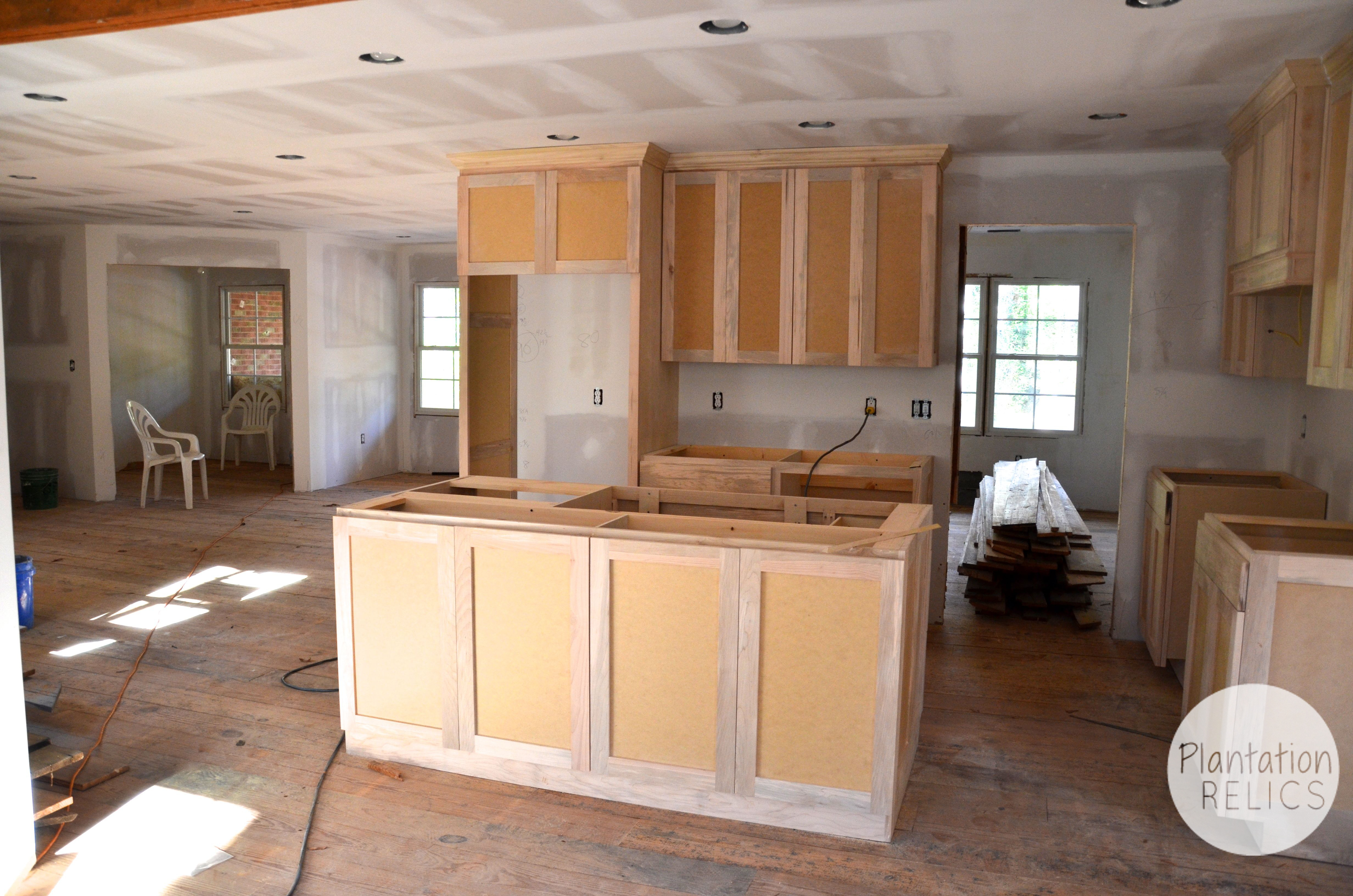 New Kitchen Cabinets Installed In The Flip House